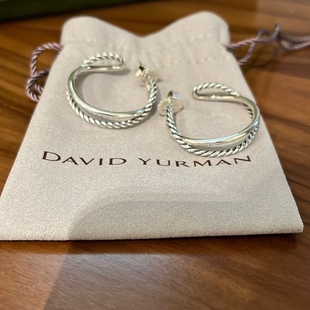David yueman silver hoop earrings